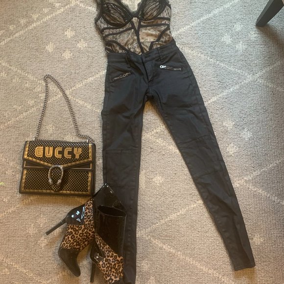 Sz 26 Ralph Lauren Coated Black Denim-NWOT - Picture 2 of 8